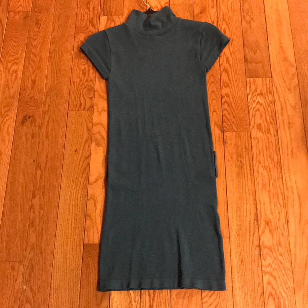 Teal sweater dress